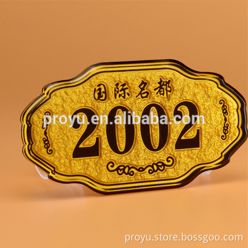 Apartment Room Hotel Door Numbers Custom Door Plate
